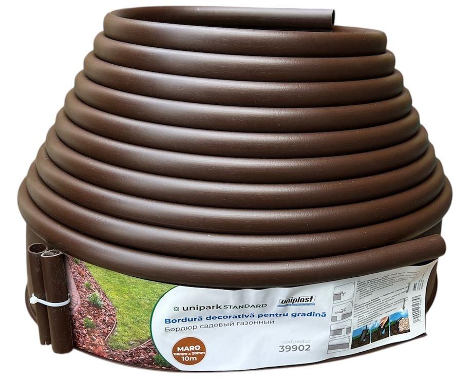 Бордюр садовый газонный 103 мм х 12 мм x 10 м (коричневый) Unipark ECO UNIPLAST