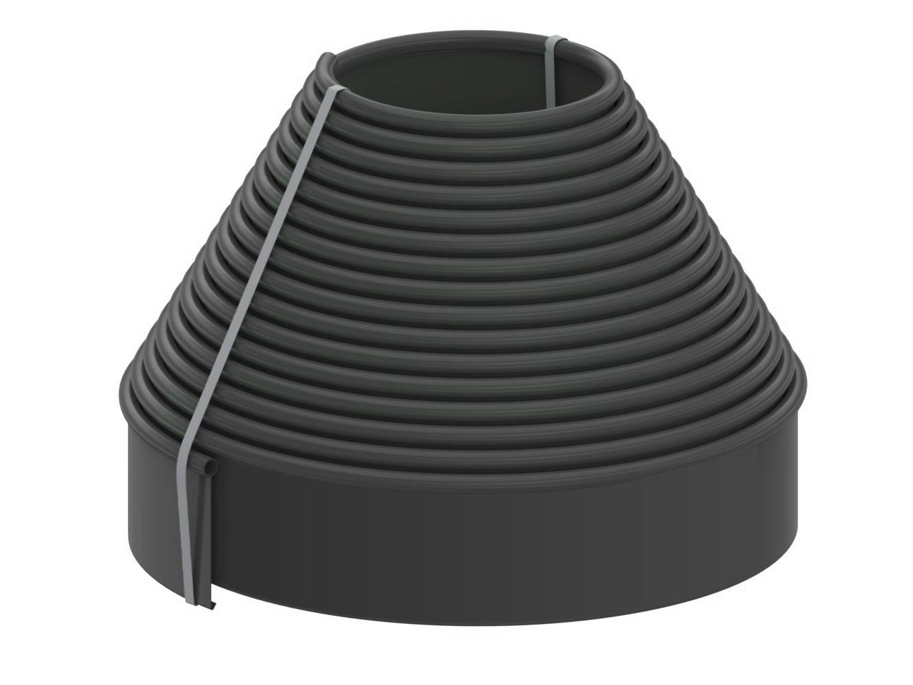Бордюр садовый газонный 103 мм х 12 мм x 10 м (черный) Unipark ECO  UNIPLAST