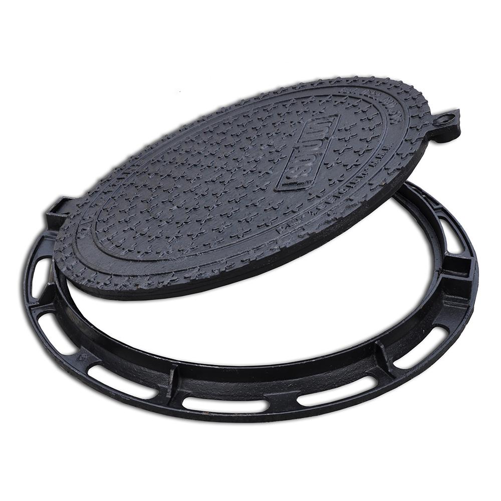 Люк чугунный D.600 EN-124 B125 24.5 кг с болтом RCB700 (586x700x45 мм)