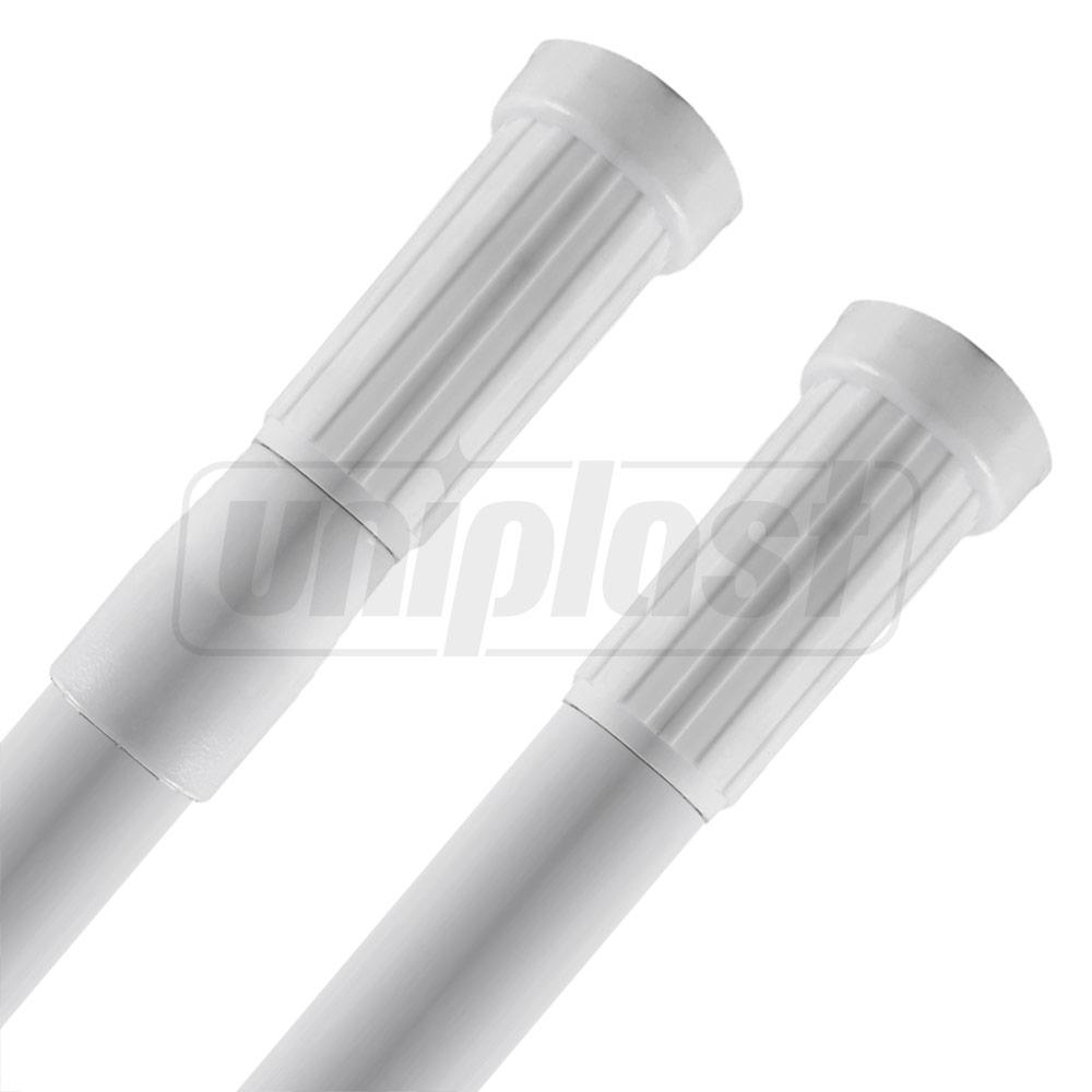 Bara metalica colt pentru perdea alb 120-120 cm (8027B)