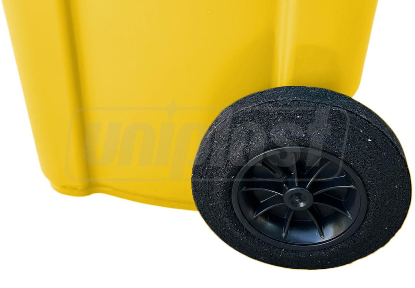Бак мусорный  120 л на колесах (желтый) HE
