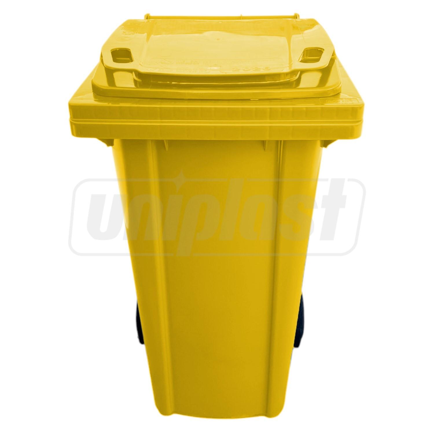 Cos pentru transportarea deseurilor  120 L pe roti (galben) HE