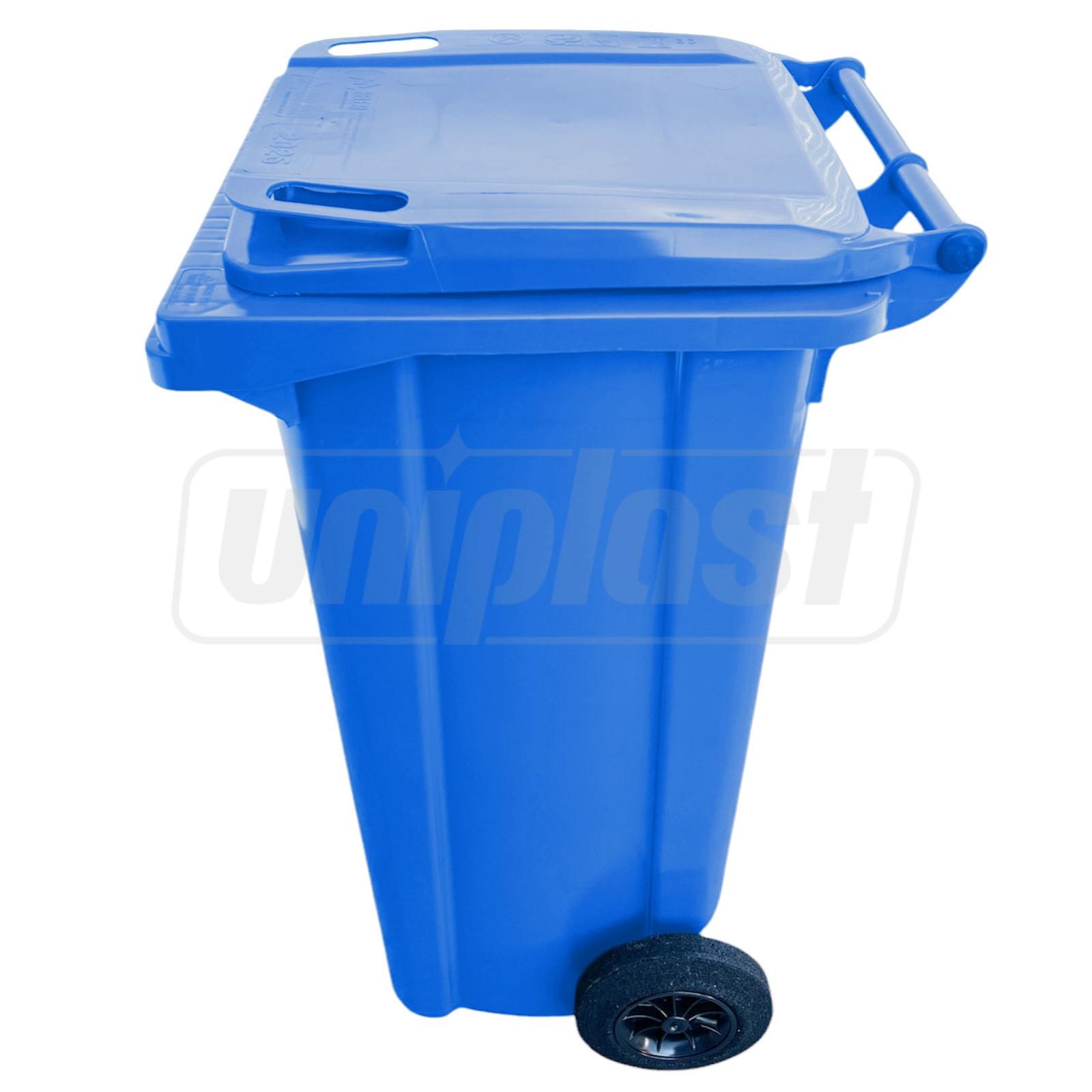 Cos pentru transportarea deseurilor  120 L pe roti (albastru) HE