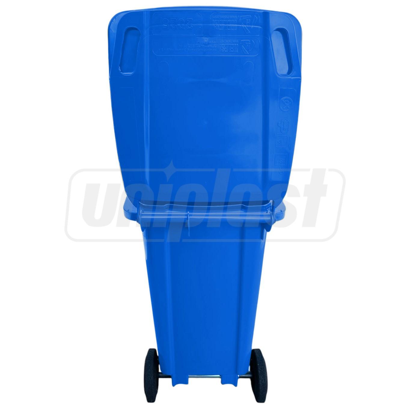 Cos pentru transportarea deseurilor  120 L pe roti (albastru) HE