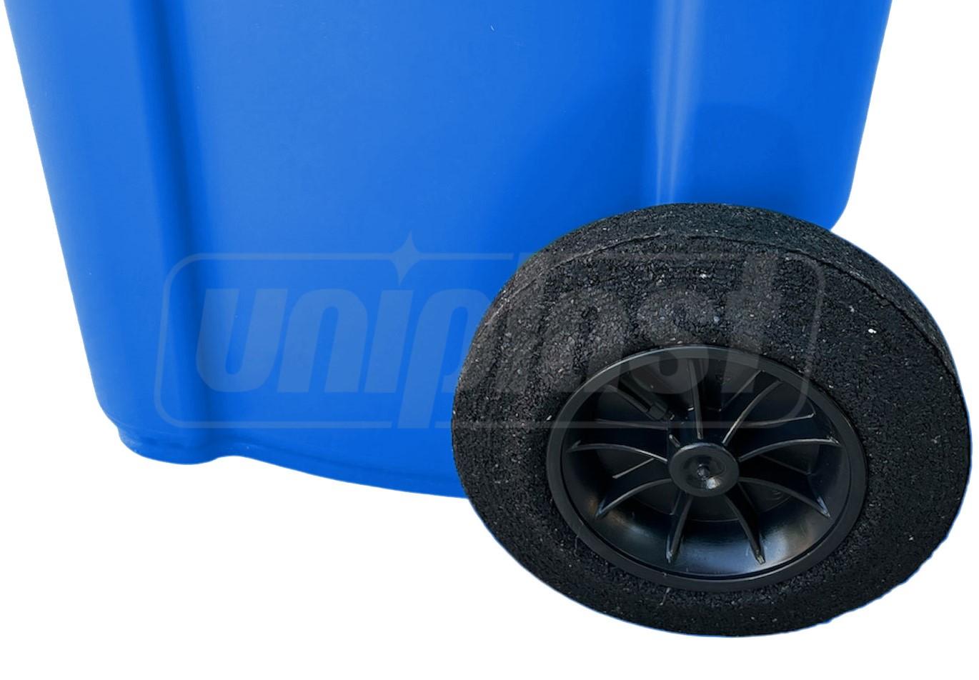 Cos pentru transportarea deseurilor  120 L pe roti (albastru) HE