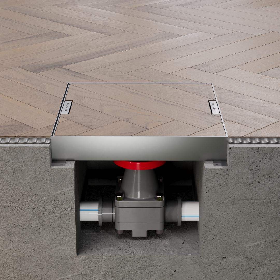 Capac pentru camin de vizitare inox patrat 700x700x25 mm A15 (invizibil)