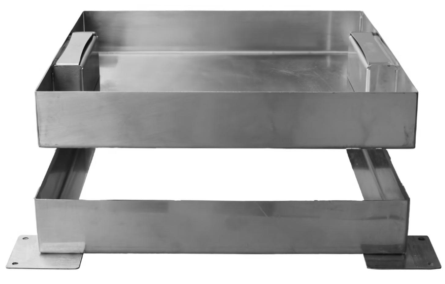 Capac pentru camin de vizitare inox patrat 800x800x25 mm A15 (invizibil)