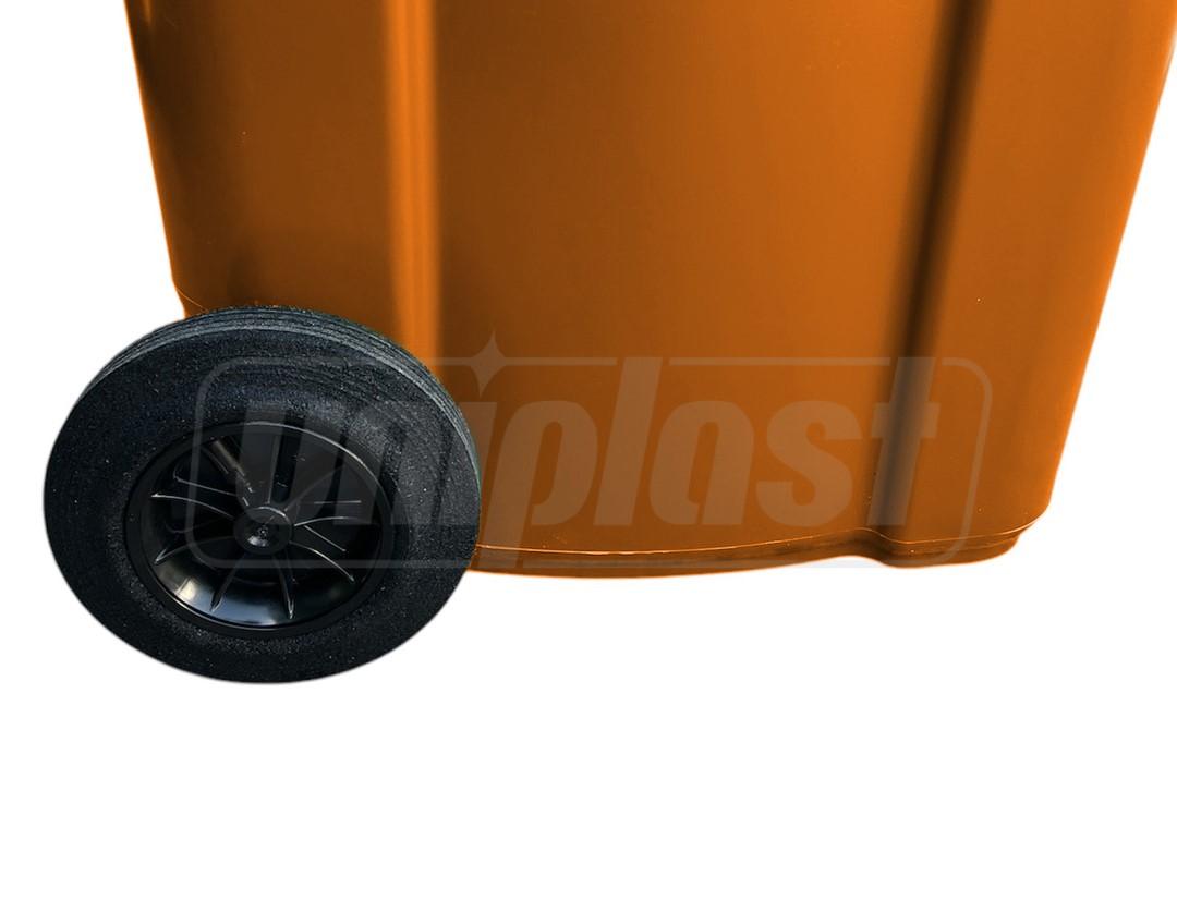 Бак мусорный 240 л на колесах (оранжевый) HE