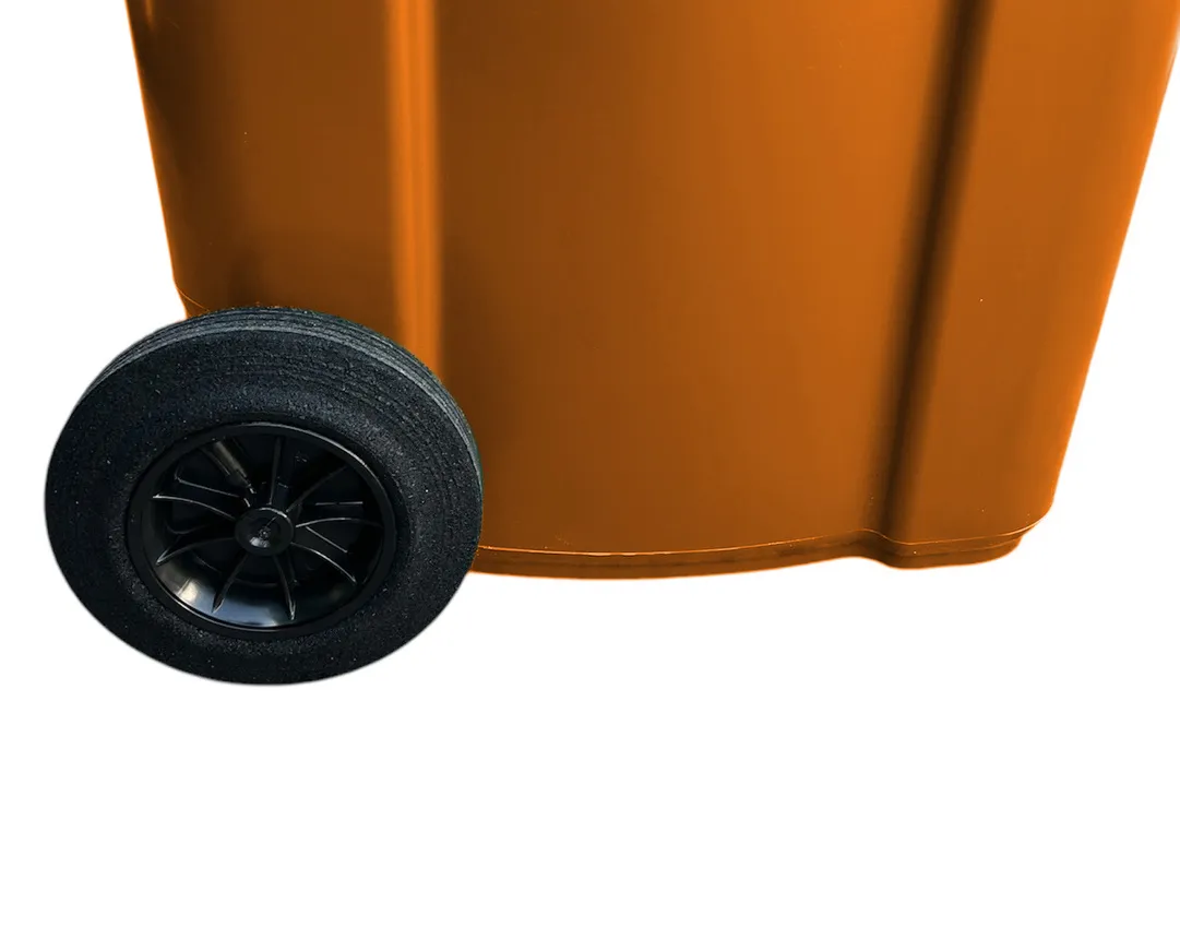 Бак мусорный 240 л на колесах (оранжевый) HE