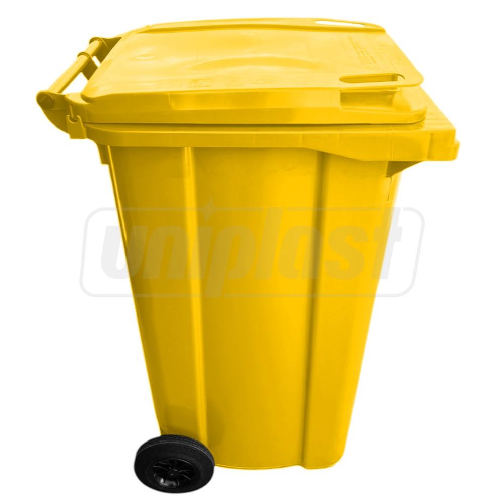 Cos pentru transportarea deseurilor 240 L pe roti (galben) HE
