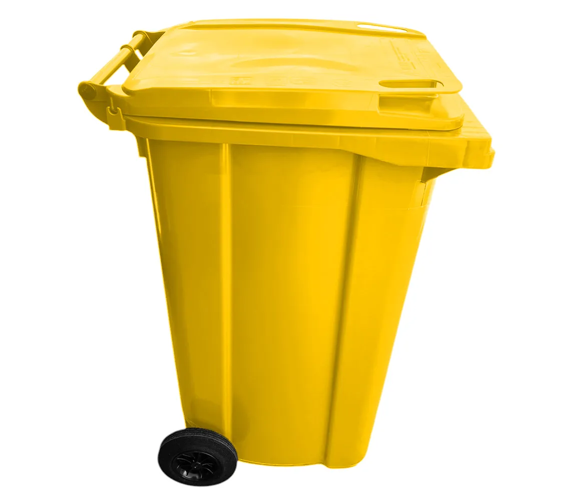 Бак мусорный 240 л на колесах (желтый) HE