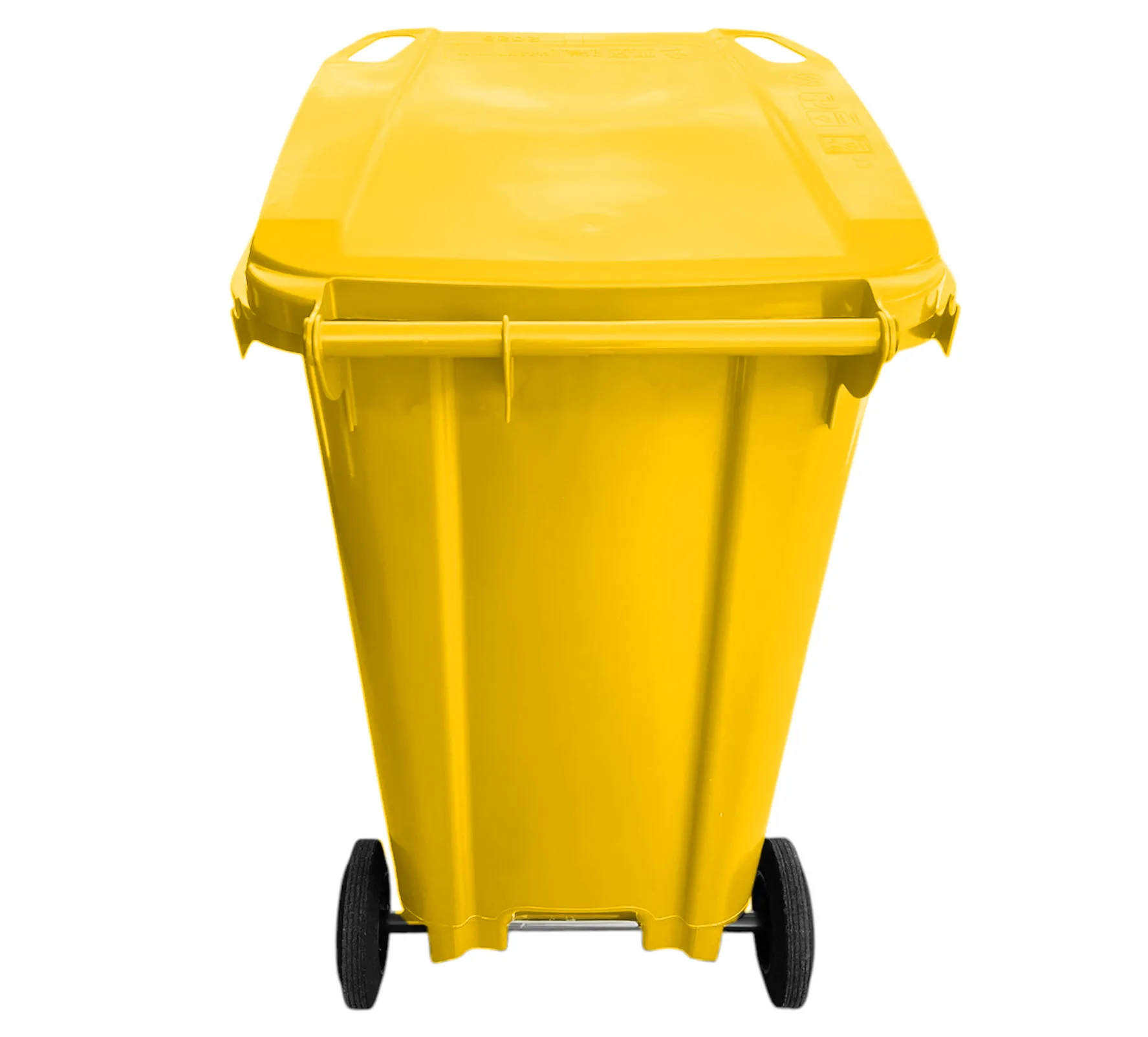 Бак мусорный 240 л на колесах (желтый) HE