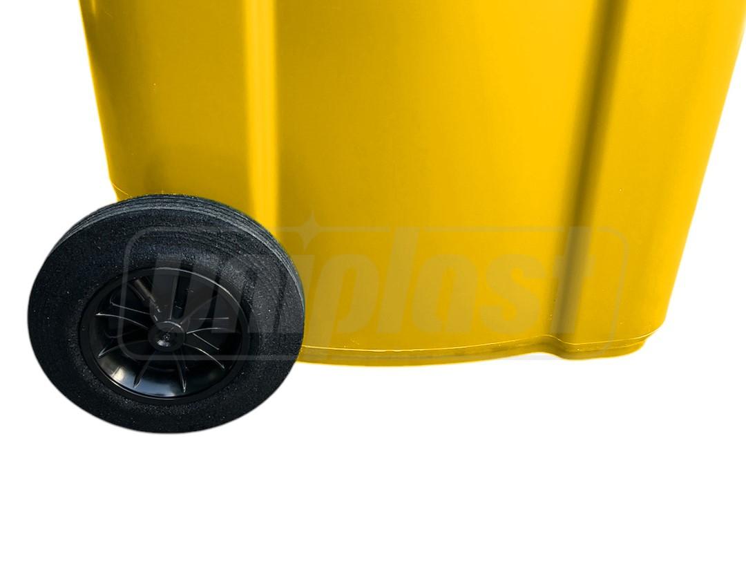 Cos pentru transportarea deseurilor 240 L pe roti (galben) HE