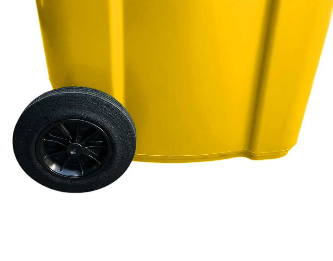 Бак мусорный 240 л на колесах (желтый) HE