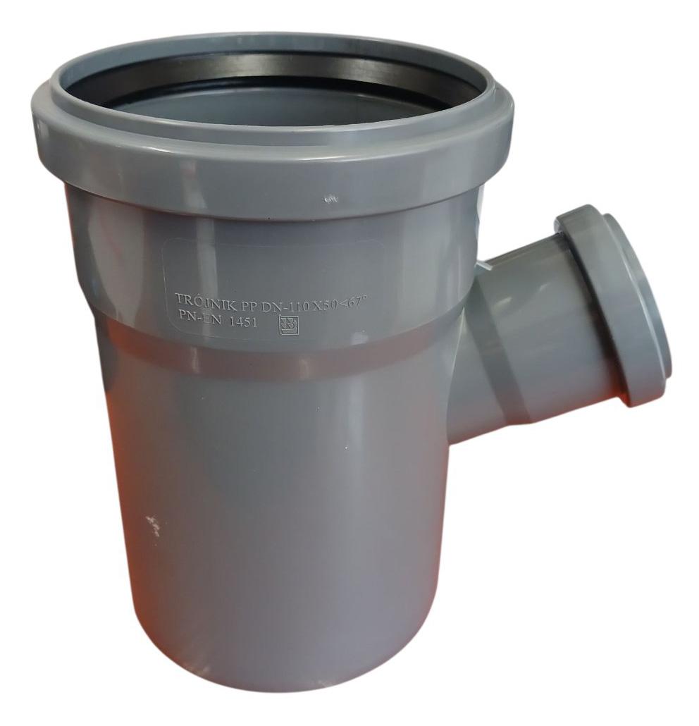 Тройник ПП D.110 x 50 / 67° PL