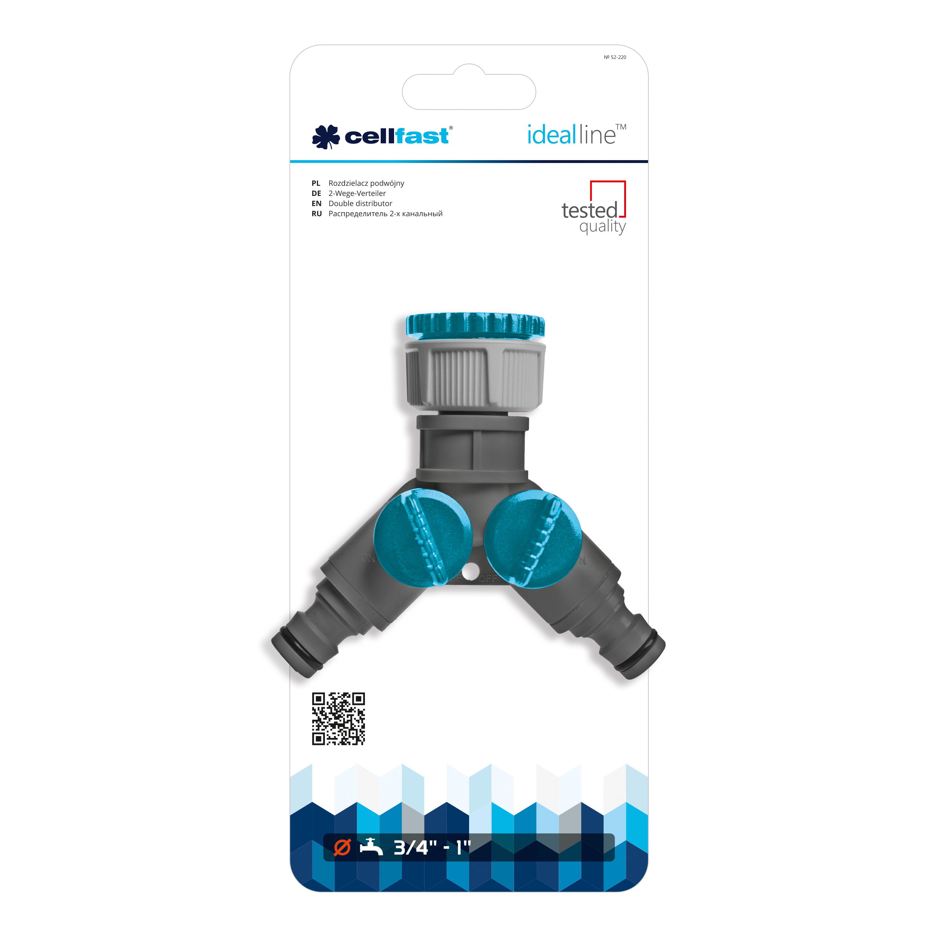 Distribuitor cu 2 cai pentru furtun  CELLFAST