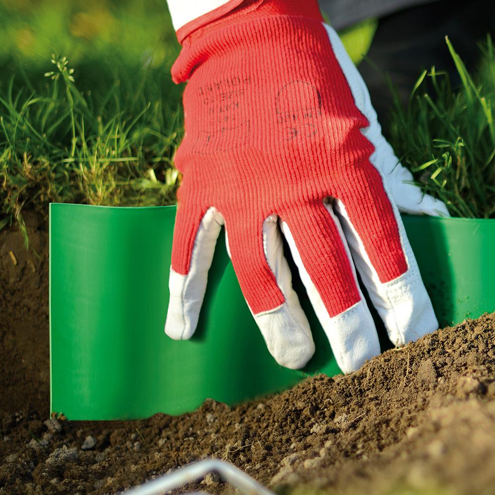 Бордюр садовый газонный 20 см x 9 м рефленый (зеленый)  CELLFAST