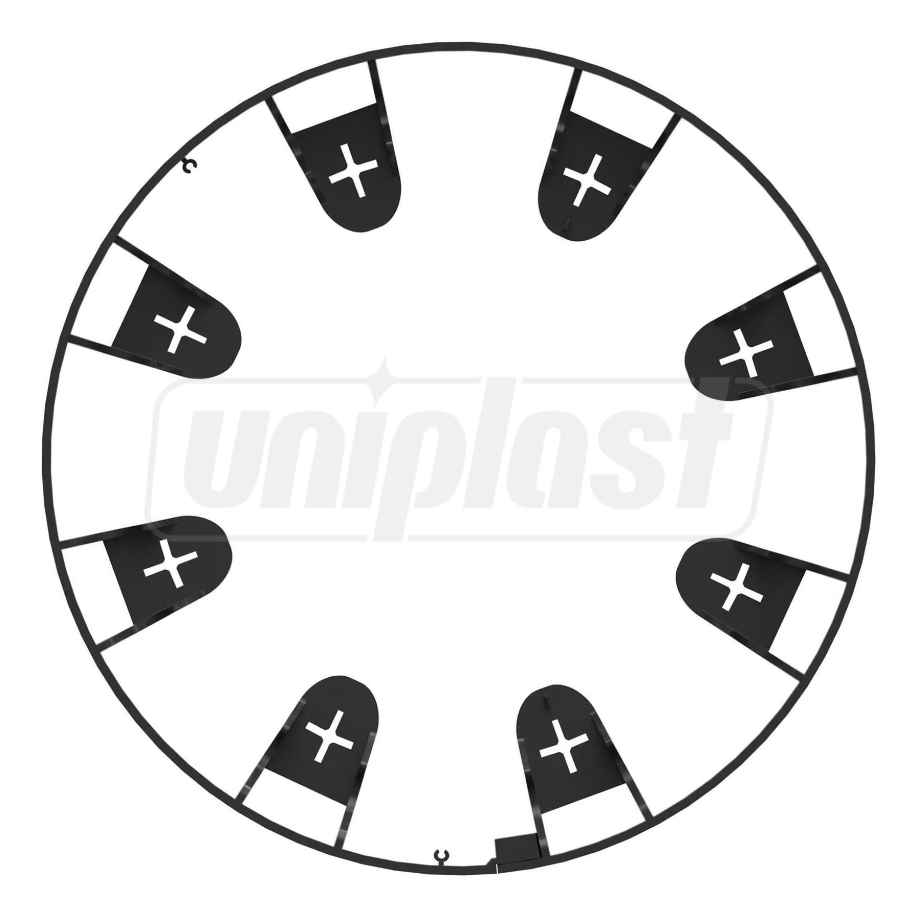 Бордюр садовый гибкий 4 x 100 cм, H=45 мм (комплект 4 шт.) (черный) UNIBORD™ SET  CELLFAST  СНЯТ
