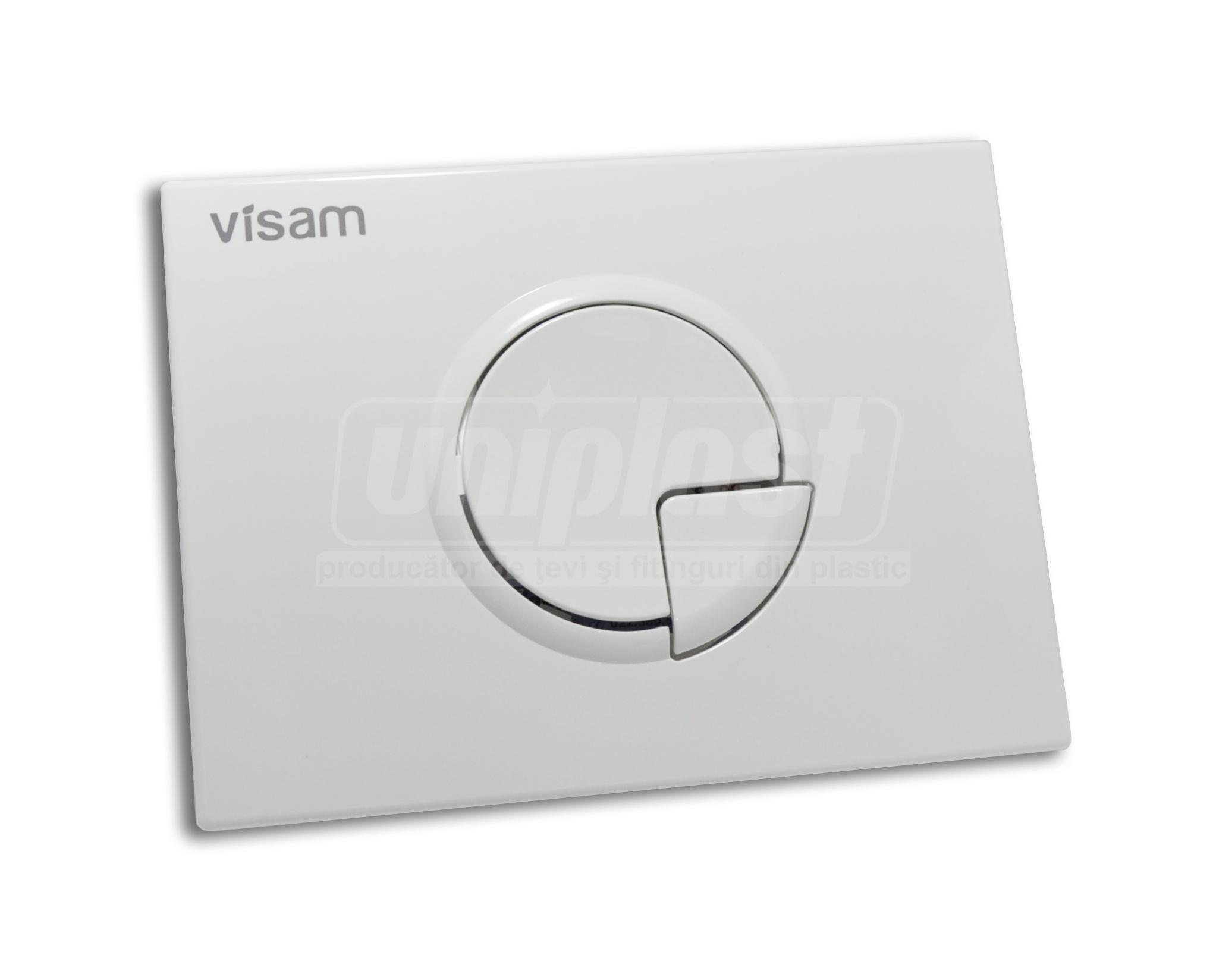 Кнопка смыва двойная DIDIM (белый)  VISAM