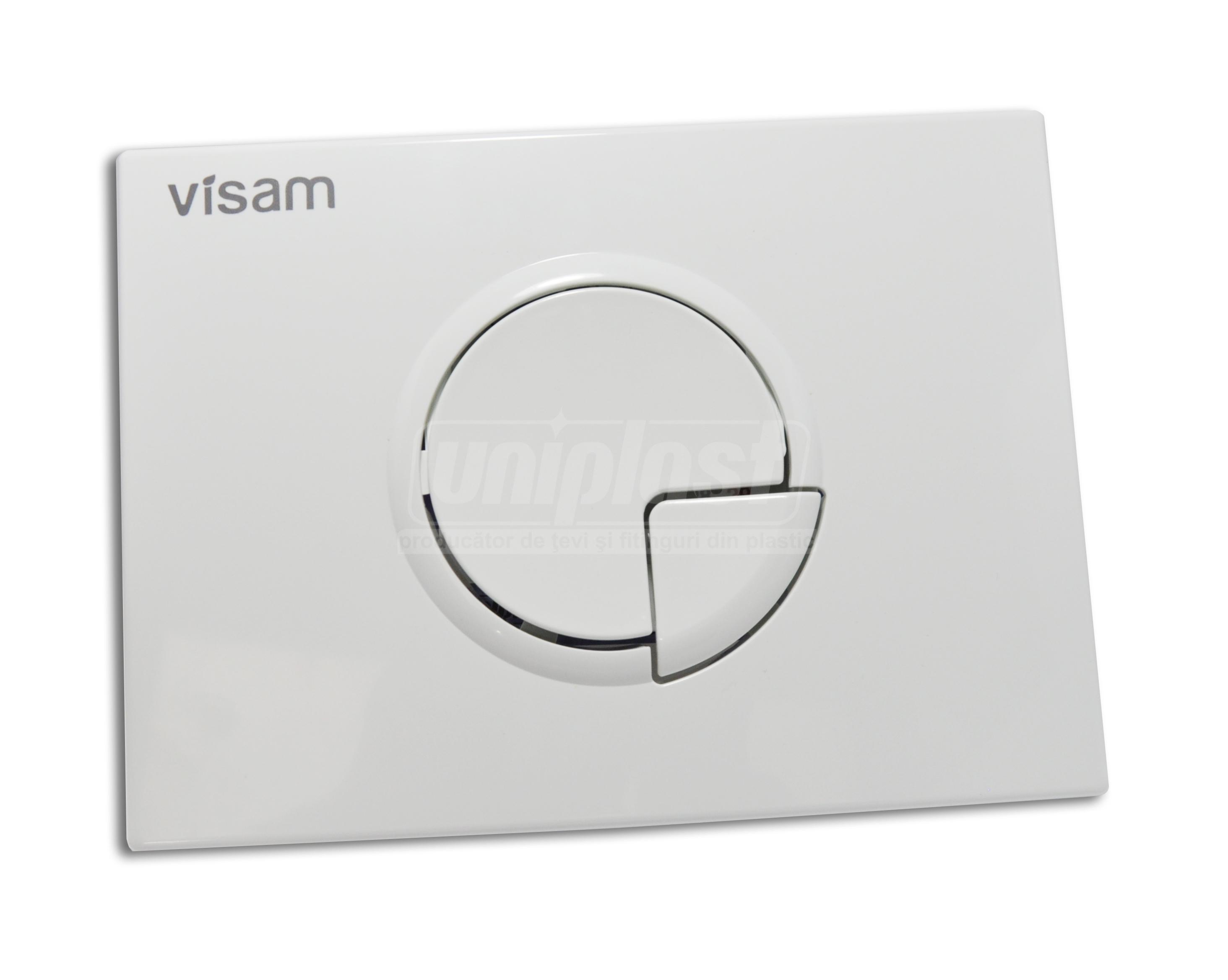 Кнопка смыва двойная DIDIM (белый)  VISAM