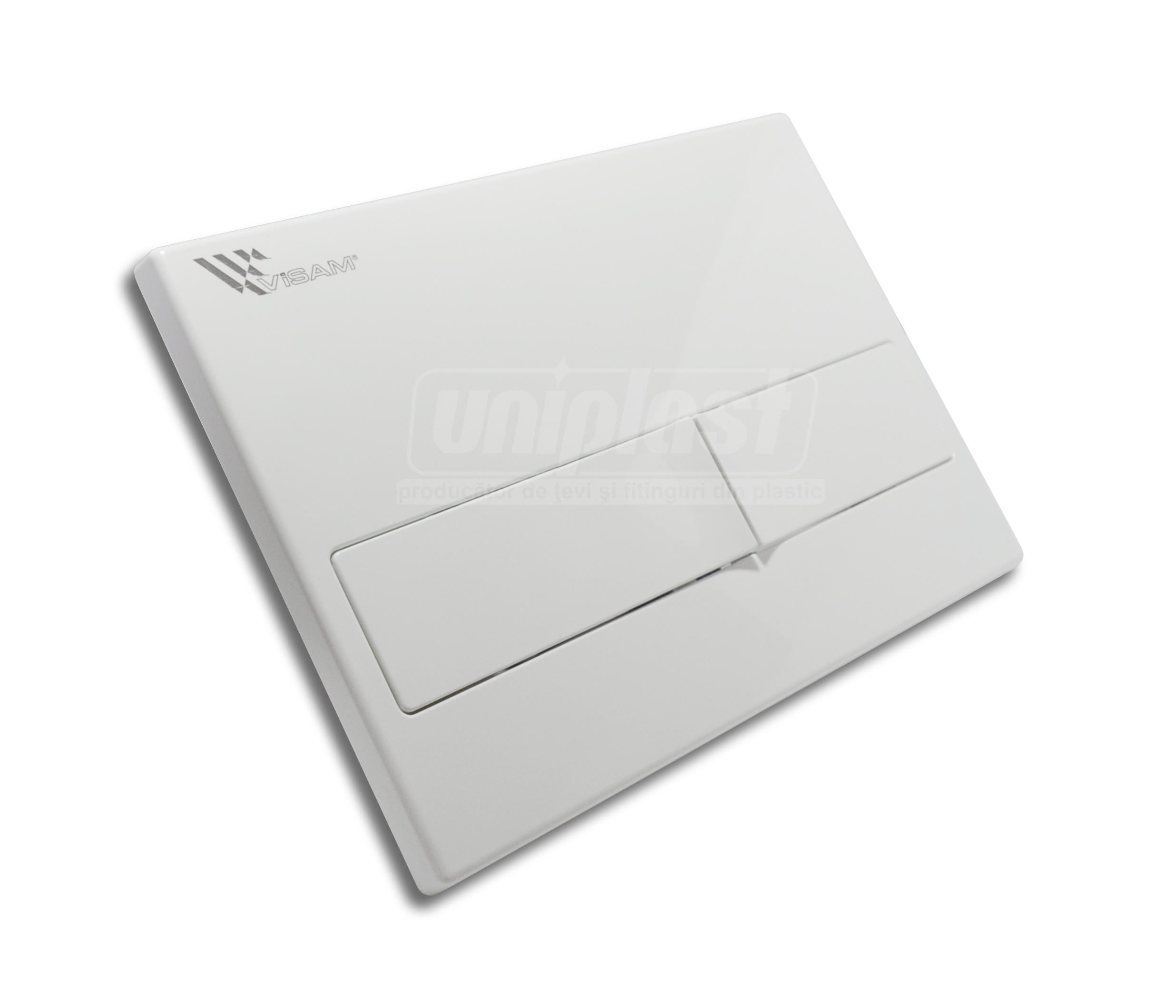 Кнопка смыва двойная KARINA (белый) VISAM