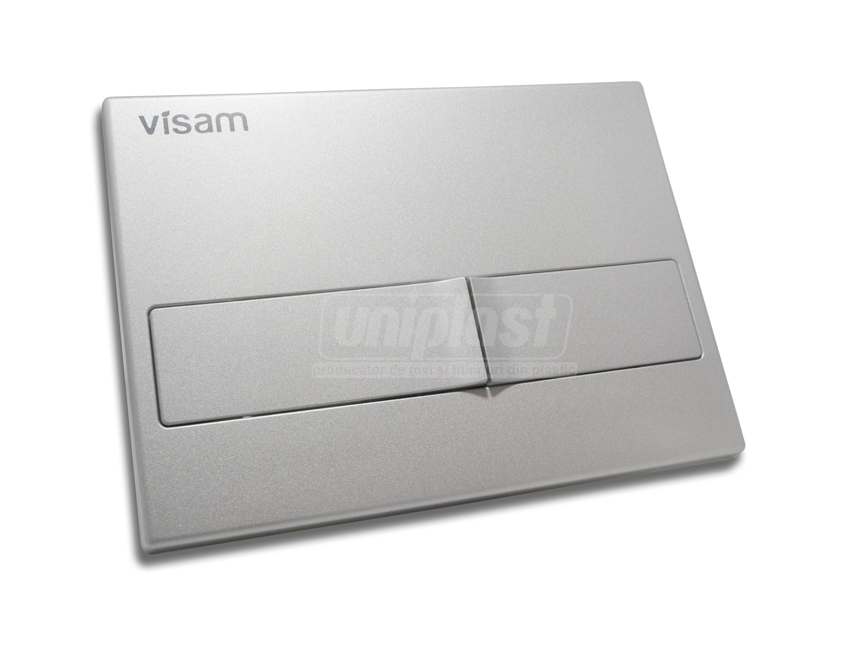 Кнопка смыва двойная KARINA (хром матовый)  VISAM