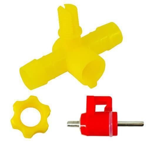 Adapatoare cu niplu 360° A25 din plastic pentru pasari (cruce)