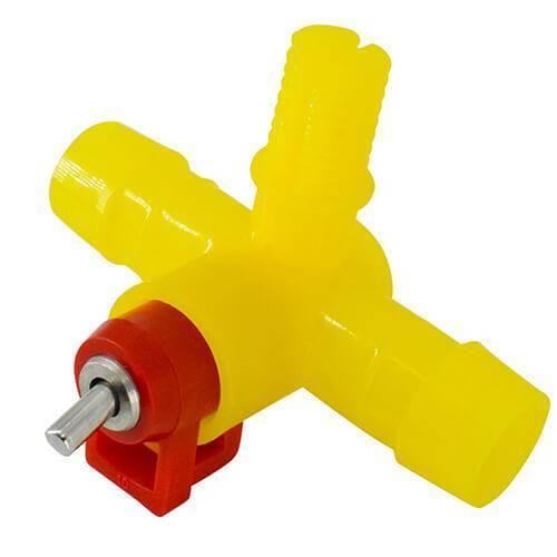 Adapatoare cu niplu 360° A22 din plastic pentru pasari (detinator galben)