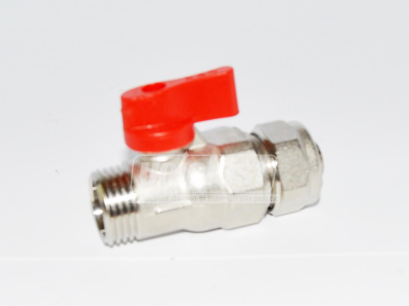 Кран D. 16 x 1/2" П металлопласт  KAS