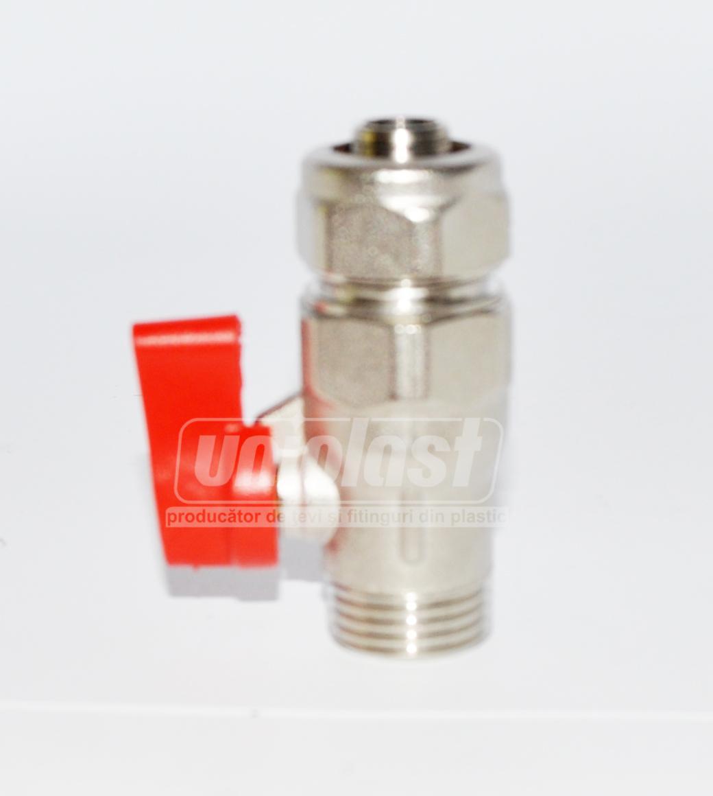 Кран D. 16 x 1/2" П металлопласт  KAS