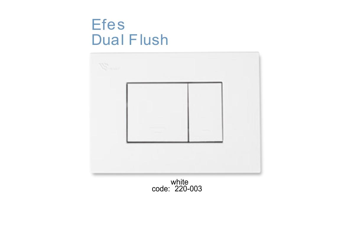 Кнопка смыва двойная EFES (белый)  VISAM