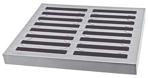 П-Решетка ПВХ 300x300 мм (серая) Art. 1775  ZMM MAXPOL