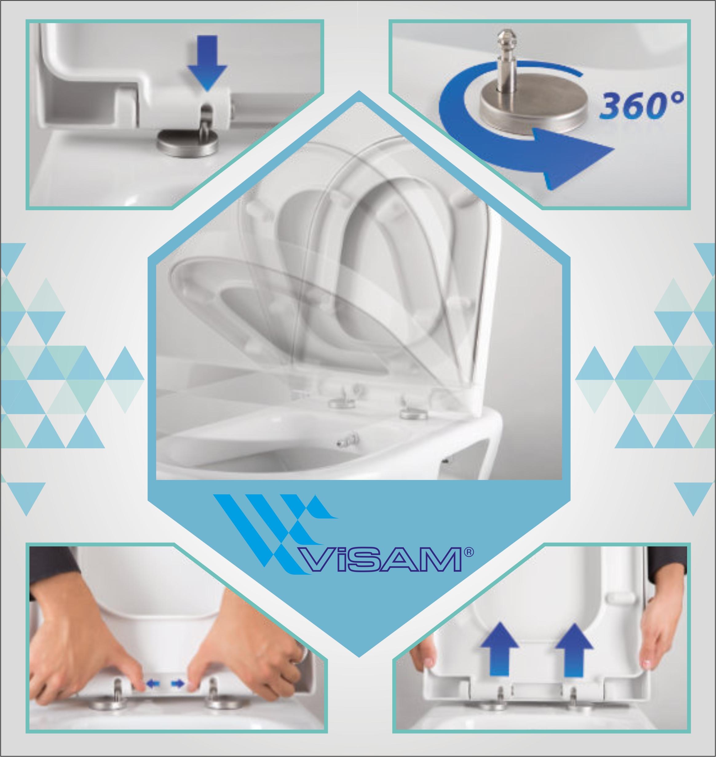 Capac WC duroplast, soft close KAMELYA  VISAM