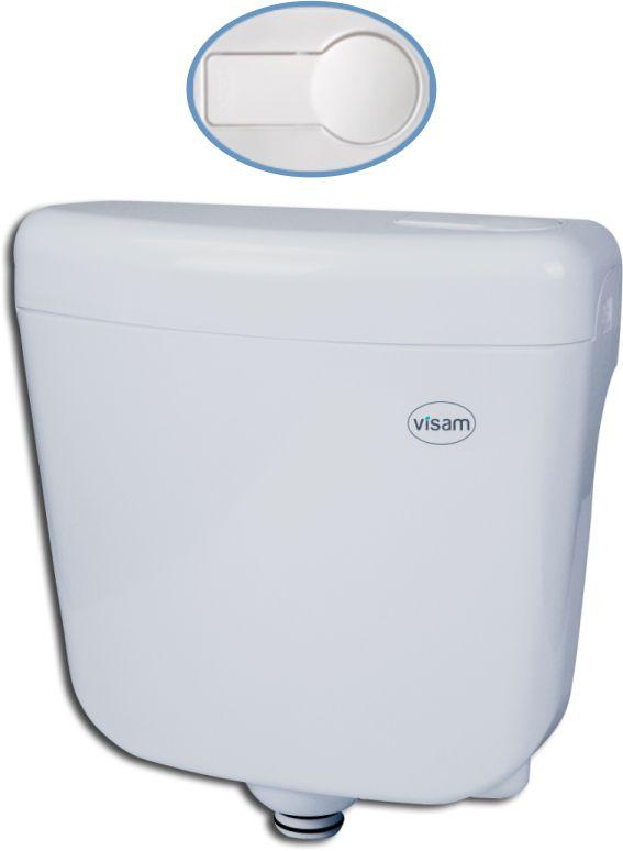 Rezervor WC BETA (buton plastic) cu alimentare laterala 6 L  VISAM