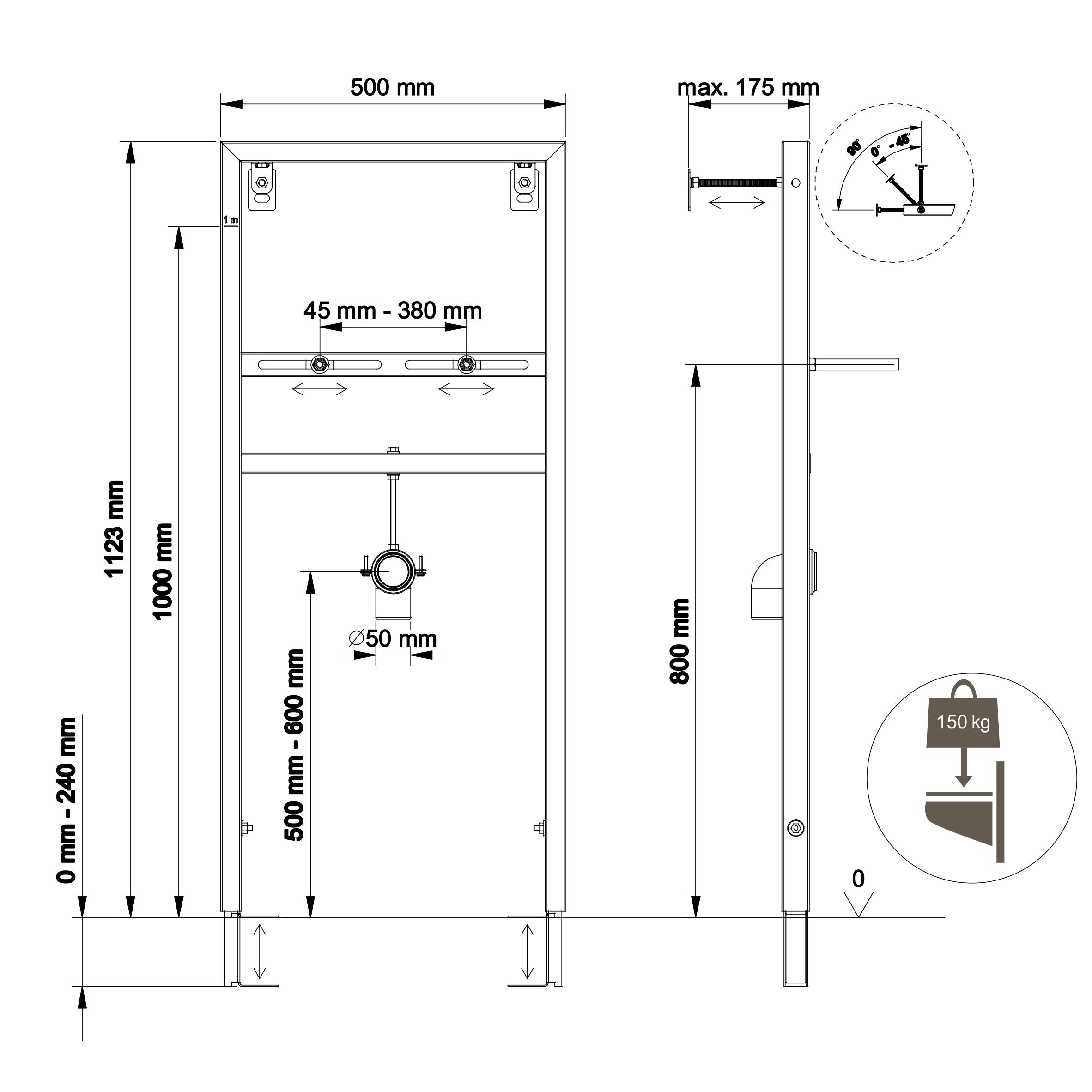 Instalatie (Rama) pentru chiuveta QUICK AND EASY  VISAM