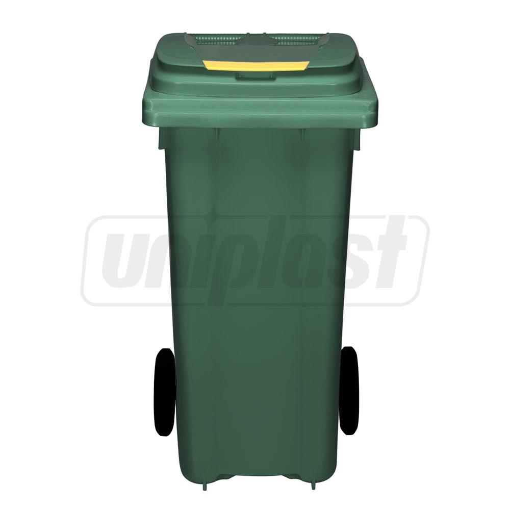Бак мусорный  120 л на колесах (зеленый) UNI