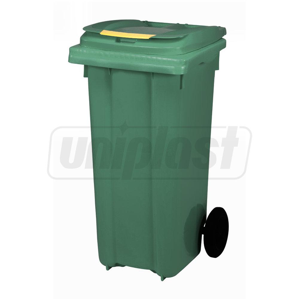 Бак мусорный  120 л на колесах (зеленый) UNI