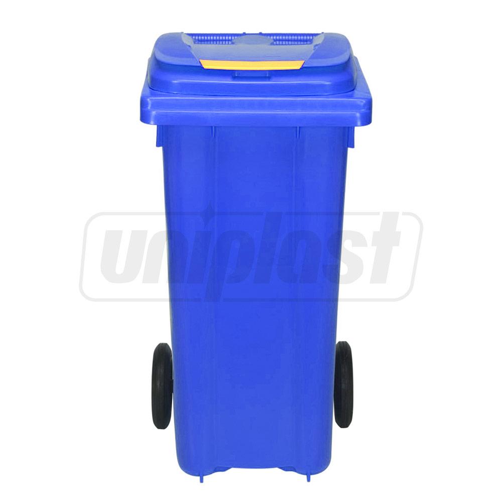 Cos pentru transportarea deseurilor 120 L pe roti (albastru) UNI