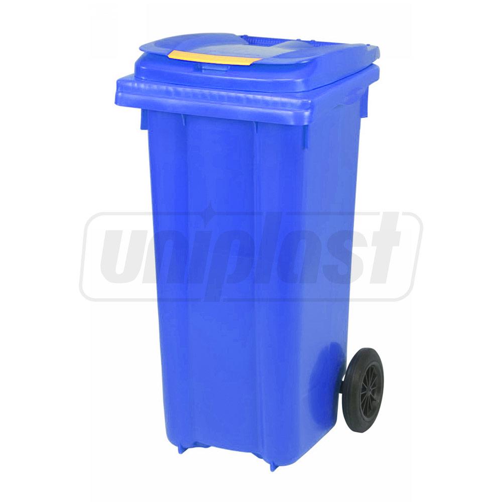 Cos pentru transportarea deseurilor 120 L pe roti (albastru) UNI