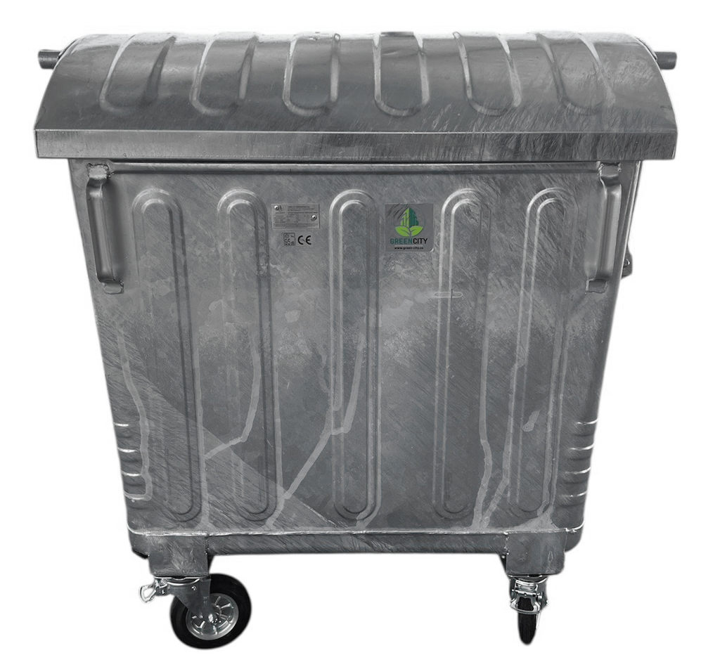 Cos pentru transportarea deseurilor 120 L pe roti (negru) UNI