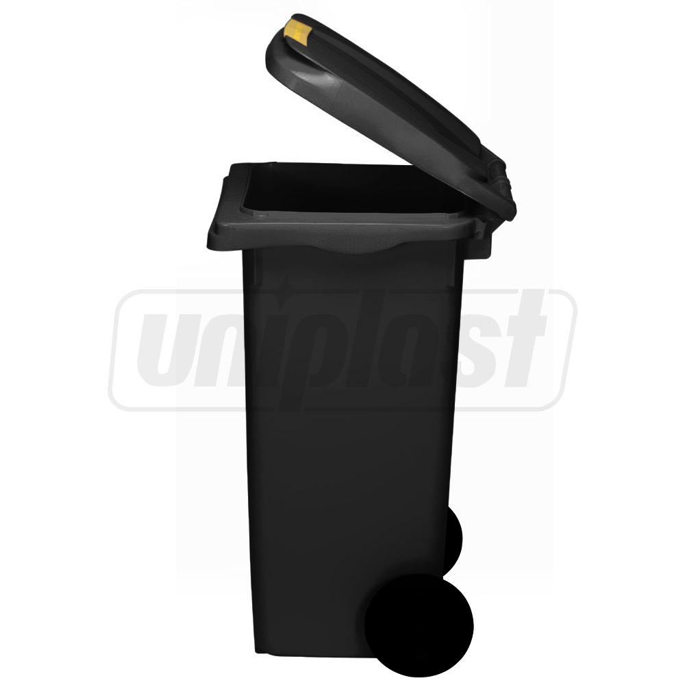 Cos pentru transportarea deseurilor 120 L pe roti (negru) UNI