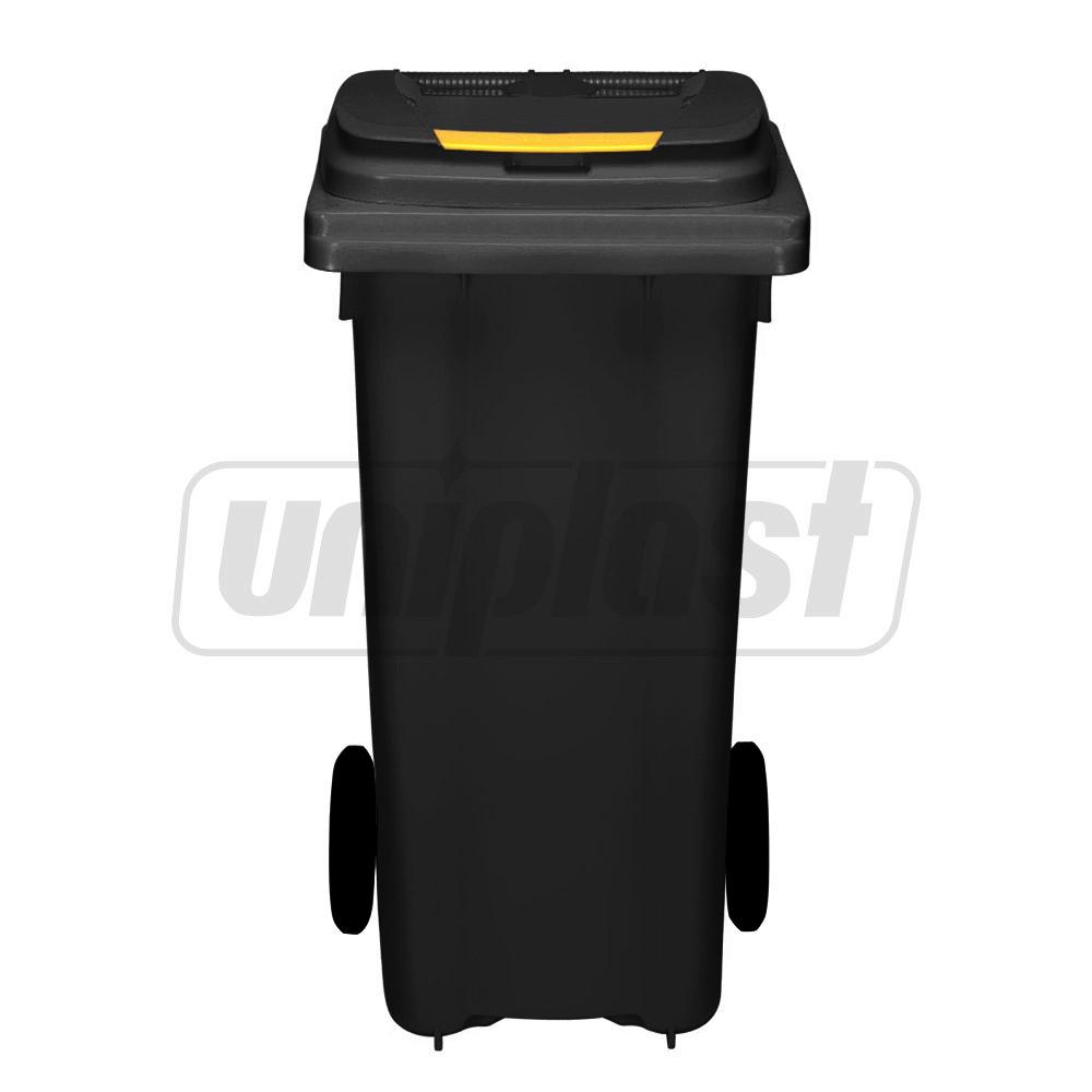 Бак мусорный  120 л на колесах (черный) UNI
