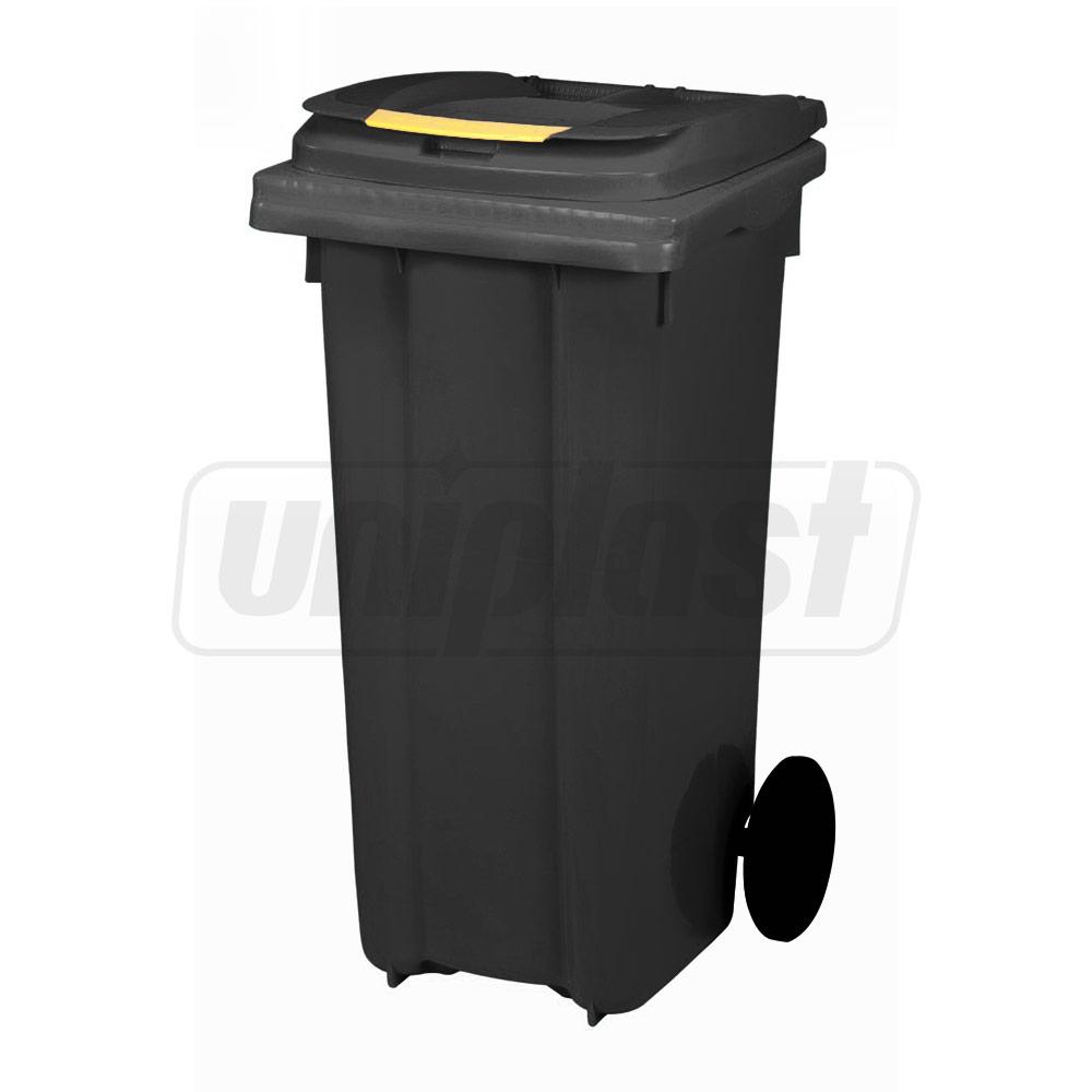 Бак мусорный  120 л на колесах (черный) UNI