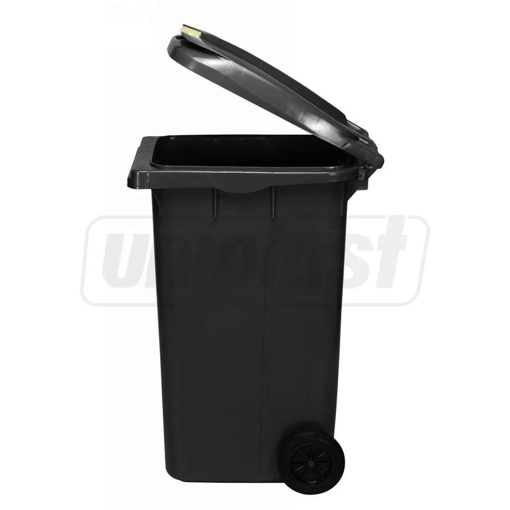 Cos pentru transportarea deseurilor  240 L pe roti (negru) UNI