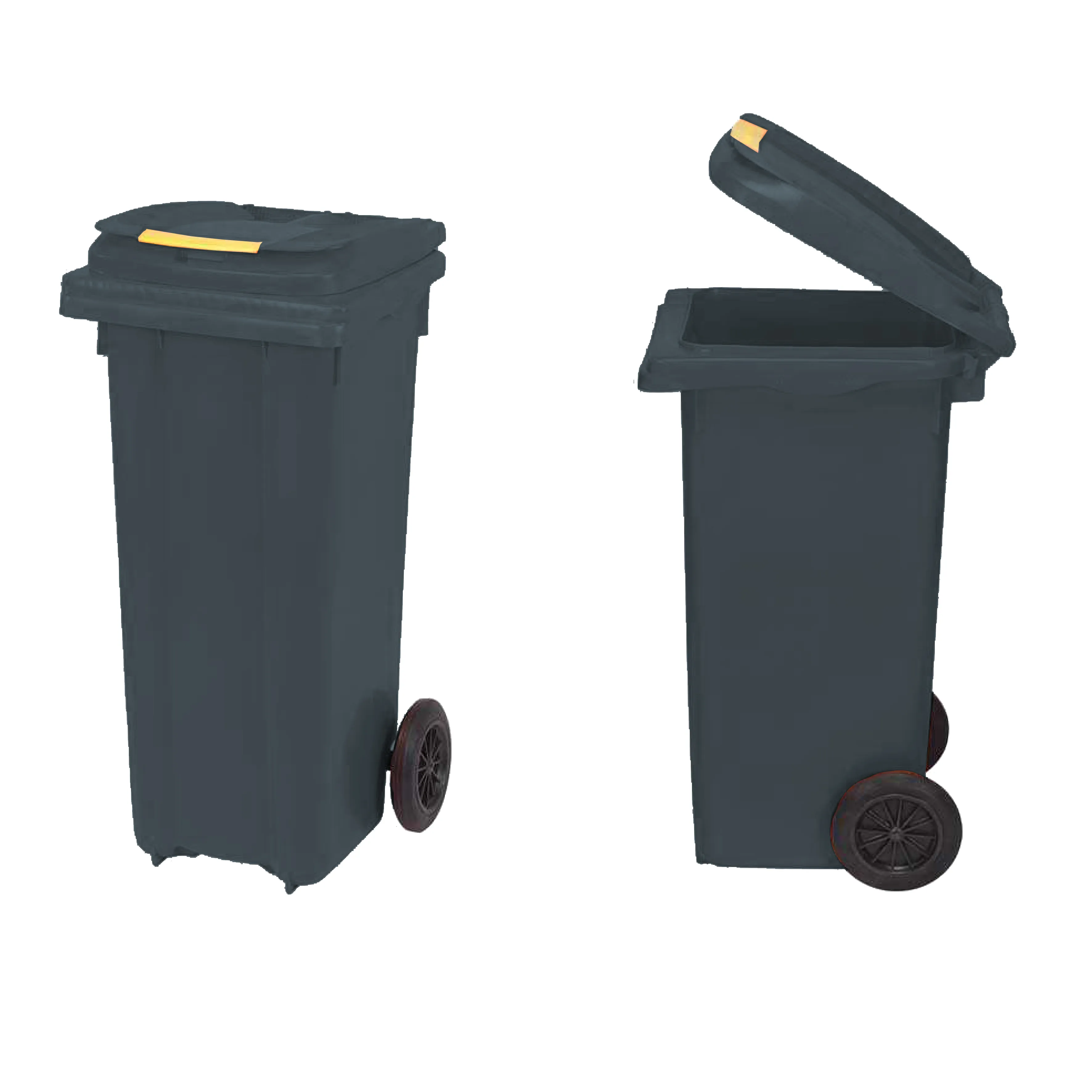 Cos pentru transportarea deseurilor  360 L pe roti (negru) UNI