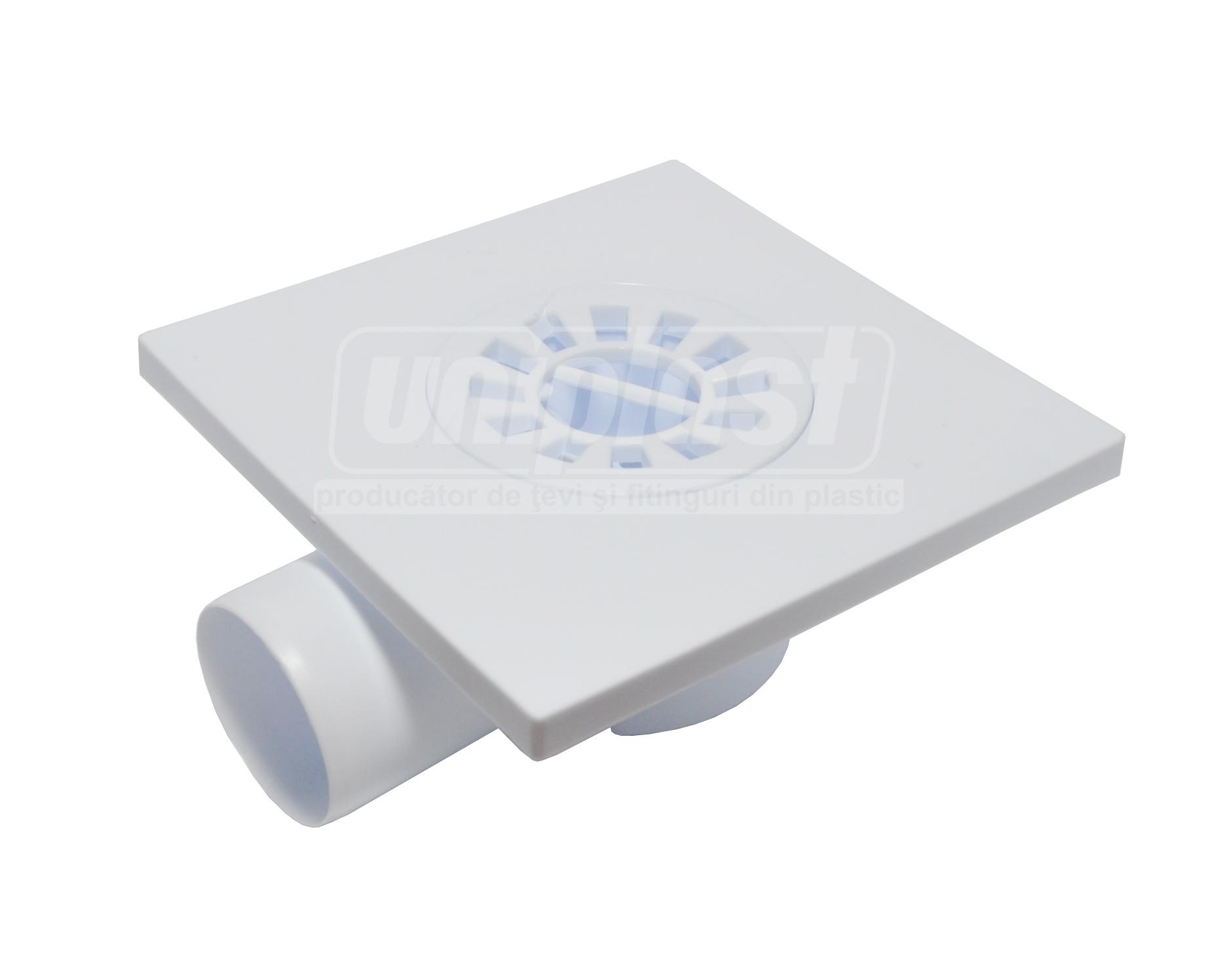 Sifon de pardoseala PP D. 50 х 90° orizontal (alb) (150 x 150 x 65 mm) YSZ11  GPD