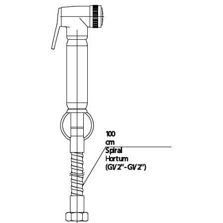Set pentru bideu (dus de mana) D. 1/2" (fara baterie) STS01-1 GPD
