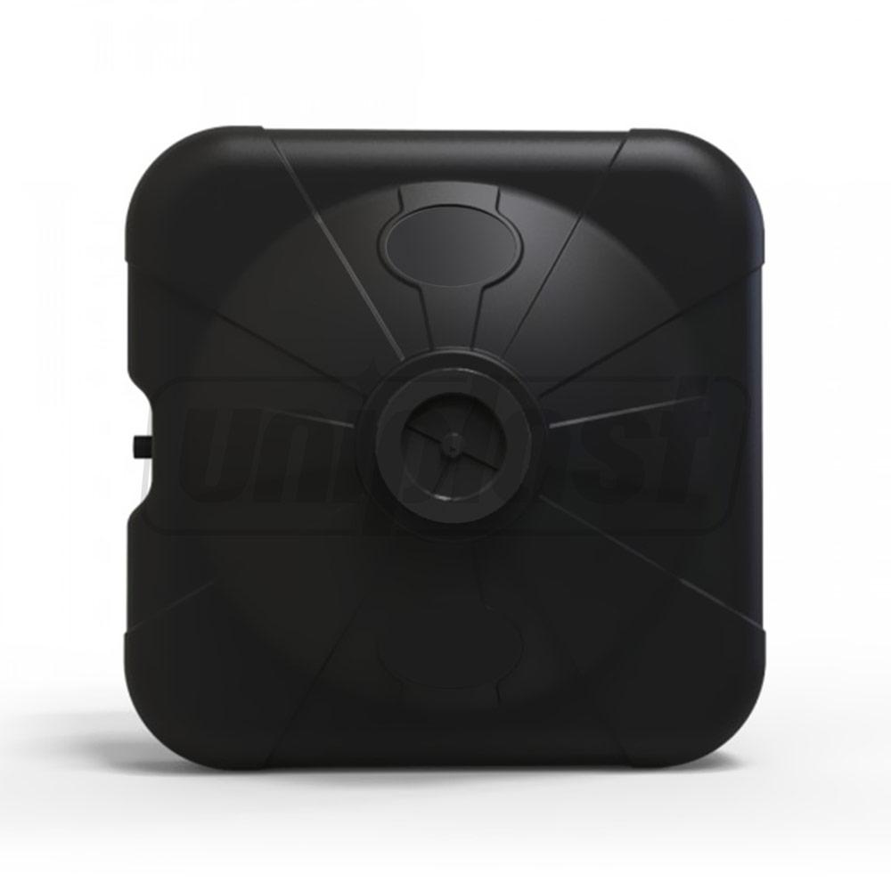 Rezervor - dus 150 L (negru)  x D. 1/2" FE cu para pentru dus (triplu strat) 88x88x38 cm, gura 20 cm