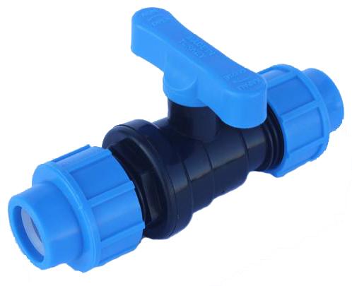 Кран  шаровый зажимной ПП D. 20 x 20 / PN10 T  UNISERA