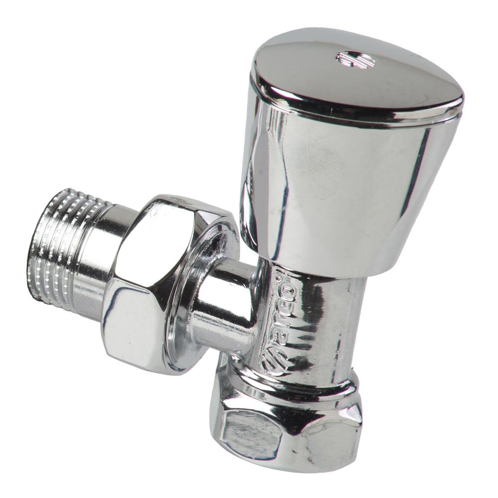 Кран для радиатора D. 1/2" М/П угловой подача хромированный  ARCO